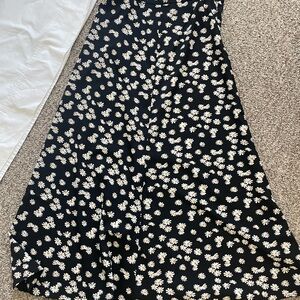 Floral Black Skirt